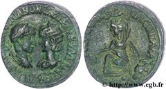 GORDIEN III et TRANQUILLINE Tetrassaria, (GB, ئ 32) N° v26_0371    Date : 242-244 Nom de l'atelier : Mésopotamie, Singara Métal : bronze Diamètre : 31,5mm Axe des coins : 6h. Poids : 18,78g. Degré de 