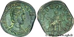 OTACILIA SEVERA(+249)Marcia Otacilia SeveraFemme de Philippe Ier, mère de Philippe II - Augusta (244-249) Sesterce, (GB, ئ 30) N° v26_0376    Date : 246 Nom de l'atelier : Rome Métal : bronze Diamètre