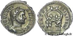 DIOCLETIEN(20/11/284-1/05/305)Caius Aurelius Valerius DiocletianusAuguste (20/11/284-1/05/305) Argenteus N° v26_0445    Date : 300-301 Nom de l'atelier : Belgique, Trèves Métal : argent Diamètre : 19m
