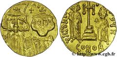 CONSTANS II, CONSTANTIN IV, HERACLIUS et TIBERE(2/08/659-15/07/668) Solidus N° v26_0521    Date : 661-663 Nom de l'atelier : Constantinople Métal : or Diamètre : 19mm Axe des coins : 6h. Poids : 4,43g