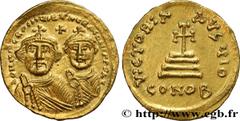 Byzantine coins HERACLIUS and HERACLIUS CONSTANTINE Type : Solidus  Date : 625-629  Mint name / Town : Constantinople  Metal : gold  Millesimal fineness : 1.000  ‰ Diameter : 21  mm Orientation dies :