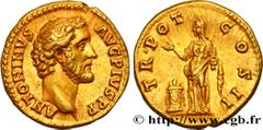 Roman coins ANTONINUS PIUS Type : Aureus - Retiré/Withdrawn  Date : 139  Mint name / Town : Rome  Metal : gold  Millesimal fineness : 1000  ‰ Diameter : 19  mm Orientation dies : 6  h. Weight : 7,53  