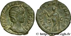 Roman coins JULIA MAMAEA Type : Sesterce  Date : 228  Mint name / Town : Rome  Metal : copper  Diameter : 30  mm Orientation dies : 12  h. Weight : 20,69  g. Rarity : R1  Officine : 6e  Obverse legend