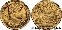 Roman coins CONSTANTIUS II Type : Solidus  Date : 347-348  Mint name / Town : Antioche  Metal : gold  Millesimal fineness : 1000  ‰ Diameter : 21  mm Orientation dies : 12  h. Weight : 4,37  g. Rarity