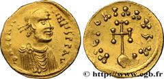 Byzantine coins CONSTANS II Type : Semissis  Date : c. 641-668  Mint name / Town : Constantinople  Metal : gold  Millesimal fineness : 1000  ‰ Diameter : 17  mm Orientation dies : 6  h. Weight : 2,1  