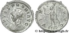 PROBUS(06-07/276-09/282)Marcus Aurelius Probus Aurelianus N° v27_0056    Date : fin 277 - début 278 Nom de l'atelier : Lyon Métal : billon Diamètre : 22mm Axe des coins : 12h. Poids : 3,67g. Degré de 