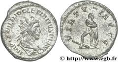 DIOCLETIEN(20/11/284-1/05/305)Caius Aurelius Valerius DiocletianusAuguste (20/11/284-1/05/305) Aurelianus N° v27_0182    Date : automne 287 - automne 289 Nom de l'atelier : Lyon Métal : billon Diamètr