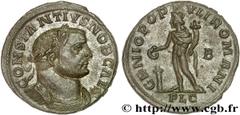 CONSTANCE Ier CHLORE(1/03/293-25/07/306)Flavius Valerius ConstantiusCésar(1/03/293-1/05/305) Follis ou nummus N° v27_0330    Date : 300 - mi 304 Nom de l'atelier : Lyon Métal : cuivre Diamètre : 26,5m