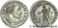 CONSTANCE Ier CHLORE(1/03/293-25/07/306)Flavius Valerius ConstantiusCésar(1/03/293-1/05/305) Follis ou nummus N° v27_0355    Date : mi 304 - 1er mai 305 Nom de l'atelier : Lyon Métal : cuivre Diamètre