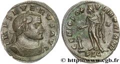 SEVERE II(1/05/305-07/307)Flavius Valerius SeverusAuguste(25/07/306-07/307) Follis ou nummus N° v27_0364    Date : 25/07/306 - 04/307 Nom de l'atelier : Lyon Métal : cuivre Diamètre : 29mm Axe des coi