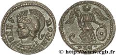 ROME(330-348) Centenionalis ou nummus hybride N° v27_0445    Date : 332 Nom de l'atelier : Lyon Métal : cuivre Diamètre : 16mm Axe des coins : 6h. Poids : 1,75g. Degré de rareté : UNIQUE Etat de conse