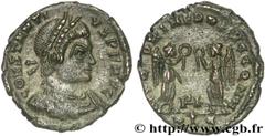 CONSTANCE II(8/11/324-3/11/361)Flavius Julius Valerius ConstantiusAuguste(9/09/337-3/11/361) Centenionalis ou nummus N° v27_0454    Date : 343-347 Nom de l'atelier : Lyon Métal : cuivre Diamètre : 17m