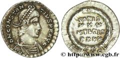 CONSTANCE II(8/11/324-3/11/361)Flavius Julius Valerius ConstantiusAuguste(9/09/337-3/11/361) Silique N° v27_0484    Date : 360-361 Nom de l'atelier : Lyon Métal : argent Diamètre : 17mm Axe des coins 