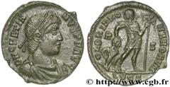 GRATIEN(24/08/367-25/08/383)Flavius Gratianus Nummus, (PB, ئ 3) N° v27_0493    Date : 376 Nom de l'atelier : Lyon Métal : cuivre Diamètre : 18,5mm Axe des coins : 6h. Poids : 2,59g. Degré de rareté : 