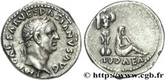 VESPASIEN(1/07/69-24/06/79)Titus Flavius Sabinus Vespasianus Denier N° v27_0513    Date : 70 Nom de l'atelier : Rome Métal : argent Diamètre : 18mm Axe des coins : 6h. Poids : 2,99g. Degré de rareté :