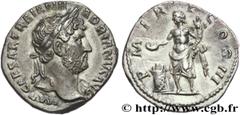 HADRIEN(11/08/117-10/07/138)Publius ئlius Hadrianus Denier N° v27_0537    Date : 122 Nom de l'atelier : Rome Métal : argent Diamètre : 18,5mm Axe des coins : 6h. Poids : 2,99g. Etat de conservation : 
