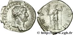 HADRIEN(11/08/117-10/07/138)Publius ئlius Hadrianus Denier N° v27_0538    Date : 125 Nom de l'atelier : Rome Métal : argent Diamètre : 19mm Axe des coins : 6h. Poids : 3,35g. Etat de conservation : SU