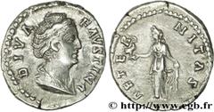 FAUSTINE MERE(+141)Annia Galeria FaustinaConsécration d'Antonin le Pieux Denier N° v27_0553    Date : c. après 148 Nom de l'atelier : Rome Métal : argent Diamètre : 18mm Axe des coins : 6h. Poids : 3,