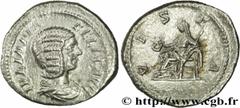 JULIA DOMNA(+217) Julia DomnaAugusta(194-217) Denier N° v27_0576    Date : 215 Nom de l'atelier : Rome Métal : argent Diamètre : 19mm Axe des coins : 7h. Poids : 3,08g. Degré de rareté : R2 Etat de co