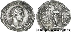 MACRIN(11/04/217-8/06/218)Marcus Opellius Macrinus Denier N° v27_0590    Date : 06-07/217 Nom de l'atelier : Rome Métal : argent Diamètre : 18mm Axe des coins : 12h. Poids : 2,54g. Degré de rareté : R