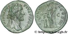 ANTONIN LE PIEUX(25/02/138-7/03/161)Titus Aurelius Fulvus Boionius Arrius AntoninusAuguste(10/07/138-7/03/161) Sesterce, (GB, ئ 32) N° v27_0642    Date : 151-152 Nom de l'atelier : Rome Métal : bronze