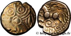 Celtic coins GALLIA BELGICA - SUESSIONES (Area of Soissons) Type : Statère d’or CRICIRV, classe III  Date : Ier siècle avant J.-C.  Metal : gold  Diameter : 17  mm Orientation dies : 3  h. Weight : 5,