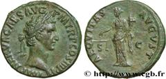 Roman coins NERVA Type : As  Date : janvier - septembre  Mint name / Town : Rome  Metal : copper  Diameter : 26,5  mm Orientation dies : 6  h. Weight : 10,57  g. Rarity : R1  Officine : 1re  Obverse l