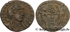 Roman coins CONSTANTIUS II Type : Centenionalis ou nummus  Date : 336  Mint name / Town : Arles  Metal : copper  Diameter : 14,5  mm Orientation dies : 12  h. Weight : 1,96  g. Rarity : R1  Officine :