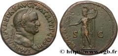 Roman coins VESPASIAN Type : Sesterce  Date : 71  Mint name / Town : Rome  Metal : bronze  Diameter : 33  mm Orientation dies : 6  h. Weight : 25,20  g. Rarity : R1  Obverse legend : IMP CAES VESPAS A