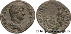 Roman coins HADRIAN Type : Sesterce  Date : 136  Mint name / Town : Rome, commémoration des voyages  Metal : bronze  Diameter : 34  mm Orientation dies : 12  h. Weight : 25,17  g. Rarity : R2  Officin