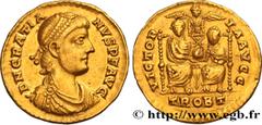 Roman coins GRATIAN Type : Solidus  Date : 378-379  Mint name / Town : Trèves  Metal : gold  Millesimal fineness : 1000  ‰ Diameter : 20,5  mm Orientation dies : 12  h. Weight : 4,42  g. Rarity : R2  