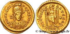 Roman coins MARCIAN Type : Solidus  Date : c. 450-457  Mint name / Town : Constantinople  Metal : gold  Millesimal fineness : 1000  ‰ Diameter : 20,5  mm Orientation dies : 6  h. Weight : 4,47  g. Rar
