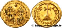 Byzantine coins HERACLIUS and HERACLIUS CONSTANTINE Type : Solidus  Date : 629-631  Mint name / Town : Italie ou Sicile  Metal : gold  Millesimal fineness : 1.000  ‰ Diameter : 21  mm Orientation dies