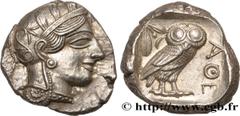Greek Coins ATTICA - ATHENS Type : Tétradrachme  Date : c. 450-440 AC.  Mint name / Town : Athènes, Attique  Metal : silver  Diameter : 26  mm Orientation dies : 3  h. Weight : 17,26  g. Rarity : R1  