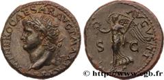 Roman coins NERO Type : Dupondius  Date : 66  Mint name / Town : Lyon  Metal : copper  Diameter : 28  mm Orientation dies : 5  h. Weight : 15,40  g. Rarity : R2  Obverse legend : IMP NERO CAESAR AVG P