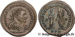 Roman coins DIOCLETIAN Type : Follis ou nummus  Date : 305  Mint name / Town : Trèves  Metal : copper  Diameter : 29  mm Orientation dies : 6  h. Weight : 11,05  g. Rarity : R1  Officine : 1re  Obvers