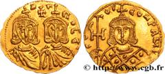 Byzantine coins CONSTANTINE V and LEO IV Type : Solidus  Date : 751-757  Mint name / Town : Syracuse  Metal : gold  Millesimal fineness : 1,000  ‰ Diameter : 21  mm Orientation dies : 12  h. Weight : 