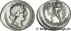 JULES CESAR(13/07/100-15/03/44 avant J.-C.)Caius Julius Cوsar Denier N° v28_0114    Date : 47-46 AC. Nom de l'atelier : Afrique, avec César Métal : argent Diamètre : 18mm Axe des coins : 6h. Poids : 3