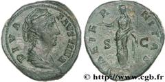 FAUSTINE MERE(+141)Annia Galeria FaustinaConsécration d'Antonin le Pieux Sesterce, (GB, ئ 33) N° v28_0213    Date : c. 147 Nom de l'atelier : Rome Métal : bronze Diamètre : 32,5mm Axe des coins : 12h.