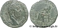 COMMODE(166-31/12/192)Lucius Aurelius CommodusAuguste(17/03/180-31/12/192) Sesterce, (GB, ئ 30) N° v28_0238    Date : 188 Nom de l'atelier : Rome Métal : bronze Diamètre : 29,5mm Axe des coins : 12h. 
