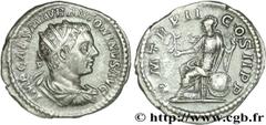ELAGABAL(16/05/218-12/03/222)Marcus Aurelius Antoninus Antoninien N° v28_0257    Date : 219 Nom de l'atelier : Rome Métal : argent Diamètre : 22mm Axe des coins : 7h. Poids : 4,01g. Degré de rareté : 