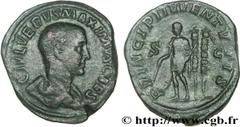 MAXIME CESAR(+238)Caius Iulius Verus MaximusCésar(236-238) Sesterce, (GB, ئ 34) N° v28_0272    Date : 236 Nom de l'atelier : Rome Métal : bronze Diamètre : 33,50mm Axe des coins : 1h. Poids : 24,16g. 