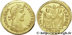 MAGNUS MAXIMUS(25/08/383-28/08/388)Magnus Maximus Solidus N° v28_0444    Date : 383-384 Nom de l'atelier : Bretagne, Londres Métal : or Diamètre : 22mm Axe des coins : 6h. Poids : 4,41g. Degré de rare