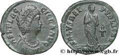 AELIA FLACCILLA(+386)ئlia Flaccillafemme de Théodose Ier, mère d'Arcadius et d'Honorius - Augusta(383-386) Maiorina pecunia ou nummus, (PB, ئ 2) N° v28_0449    Date : 383 Nom de l'atelier : Constantin