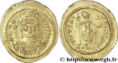 JUSTIN II(15/11/565-5/10/578) Solidus N° v28_0464    Date : 566-578 Nom de l'atelier : Constantinople Métal : or Diamètre : 22mm Axe des coins : 6h. Poids : 4,31g. Degré de rareté : R2 Etat de conserv