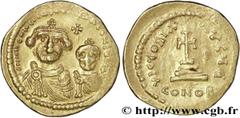 HERACLIUS et HERACLIUS CONSTANTIN(22/01/613-4/07/638) Solidus N° v28_0467    Date : 616-625 Nom de l'atelier : Constantinople Métal : or Diamètre : 20,5mm Axe des coins : 7h. Poids : 4,41g. Degré de r
