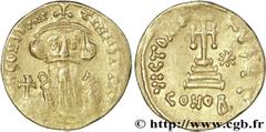 CONSTANS II(09/641-15/07/668) Solidus de poids léger (23 siliques) N° v28_0475    Date : 651-654 Nom de l'atelier : Constantinople Métal : or Diamètre : 19,5mm Axe des coins : 6h. Poids : 4,29g. Degré