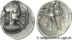 ARVERNES (Région de Clermont-Ferrand)(IIe - Ier siècles avant J.-C.) Denier EPAD, au guerrier N° v28_0577    Date : après 52 AC. Métal : argent Diamètre : 16,3mm Axe des coins : 5h. Poids : 1,92g. Deg