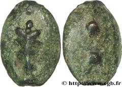 UMBRIA - OMBRIE(IIIe siècle avant J.-C.) Sextans, (MB, ئ 29) N° v29_0001    Date : c. 225-213 AC. Nom de l'atelier : Anonyme Métal : bronze Diamètre : 29mm Poids : 22,35g. Degré de rareté : R2 Etat de