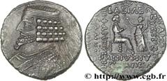 ROYAUME PARTHE - PHRAATES IV(38-2 avant J.-C.) Tétradrachme N° v29_0044    Date : 26 AC. Nom de l'atelier : Séleucie du Tigre Métal : billon Diamètre : 28mm Axe des coins : 12h. Poids : 10,48g. Degré 